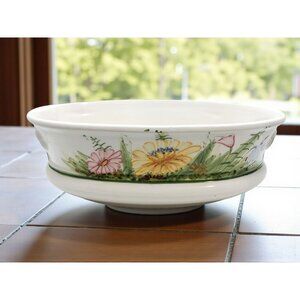 vintage iaccicini & giosue castelli italy handmade cachepot porcelain planter